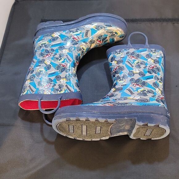 LILY&DAN KIDS DURABLE RUBBER VROOM RAIN BOOTS - Picture 13 of 14